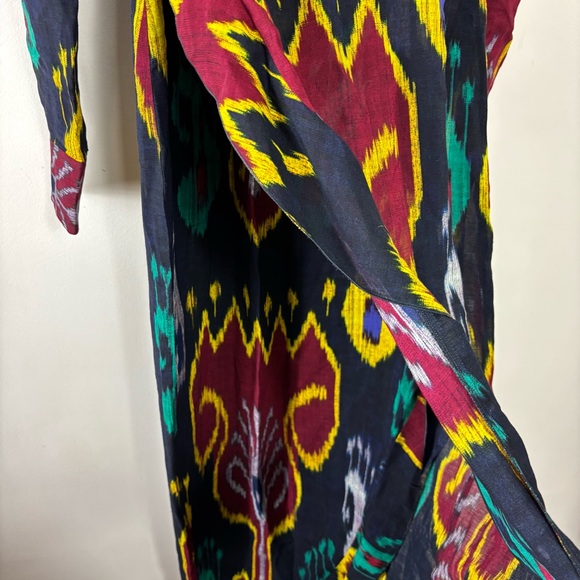Ralph Lauren Vilgot Ikat-Print Evening Dress Womens 6 Purple Label Made in Italy - Picture 6 of 16